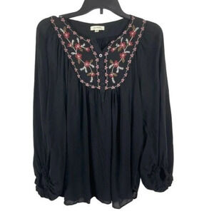 Maxstudio‎ Women 3/4 Sleeve V Neck Top Blouses Size S